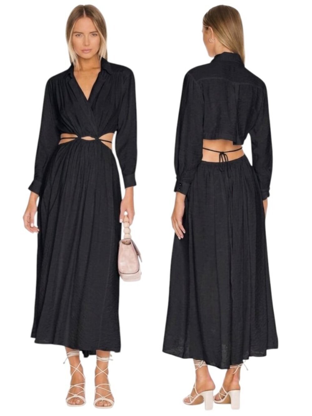Young Fabulous Broke Derby Cut-Out Maxi Dress Sz S Contemporary Chic Avant Garde